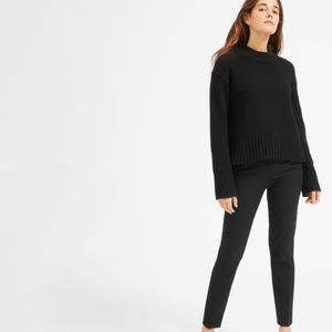 Everlane black slim wool pant